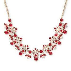 Givenchy Gold-Stone Red &Clear Crystal Statement